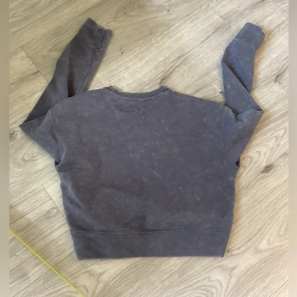 Puma Galactic Grey Dare to Relaxed Fit Washed Crew Neck Sweatshirt. - Picture 3 of 8